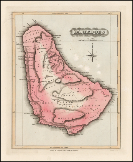 66-Caribbean Map By Fielding Lucas Jr.