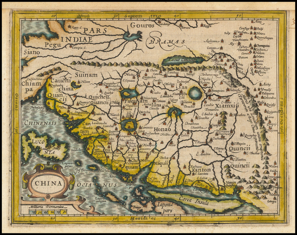 12-China Map By Jodocus Hondius - Gerard Mercator