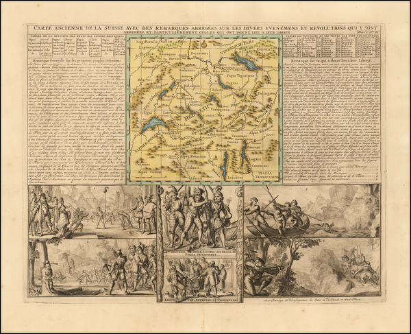 66-Switzerland Map By Henri Chatelain