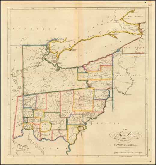 81-Midwest and Ohio Map By Mathew Carey