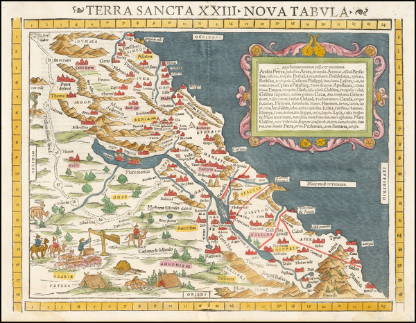 15-Holy Land Map By Sebastian Munster