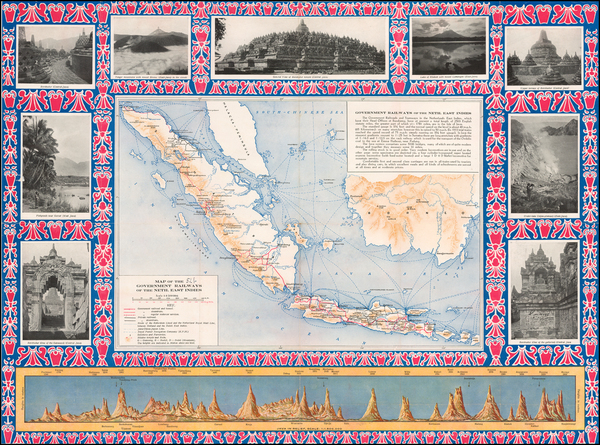 54-Southeast Asia Map By Dutch East-Indian Government Railways