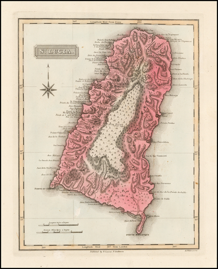 82-Caribbean Map By Fielding Lucas Jr.