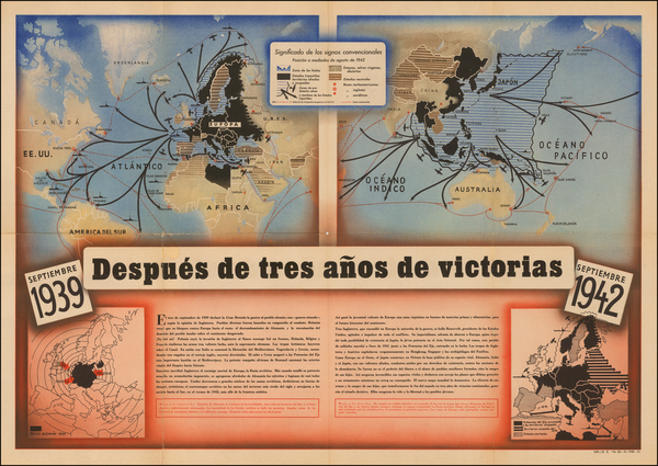 3-World, World and World War II Map By Anonymous