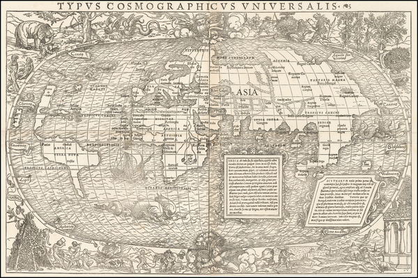 83-World Map By Sebastian Munster - Simon Grynaeus