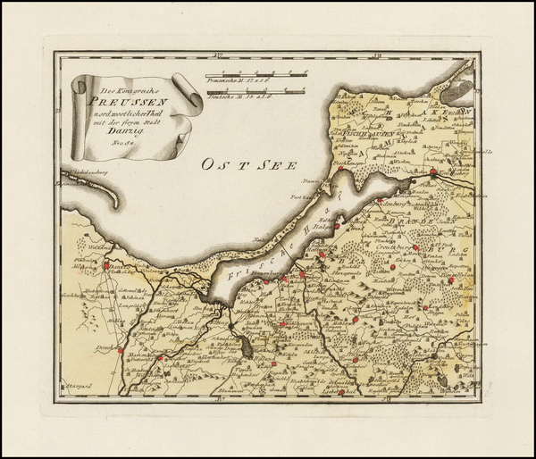 69-Poland and Baltic Countries Map By Franz Johann Joseph von Reilly