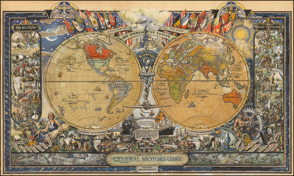 81-World Map By Edward Everett Winchell