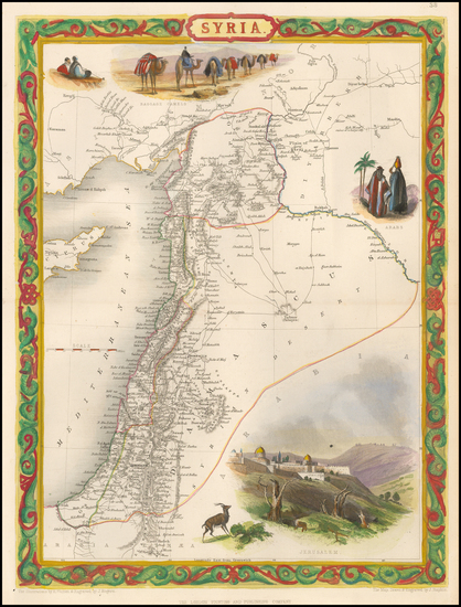 35-Middle East and Holy Land Map By John Tallis