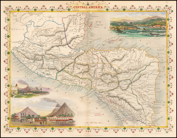 42-Central America Map By John Tallis