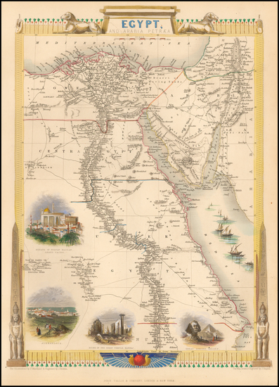 54-Egypt Map By John Tallis
