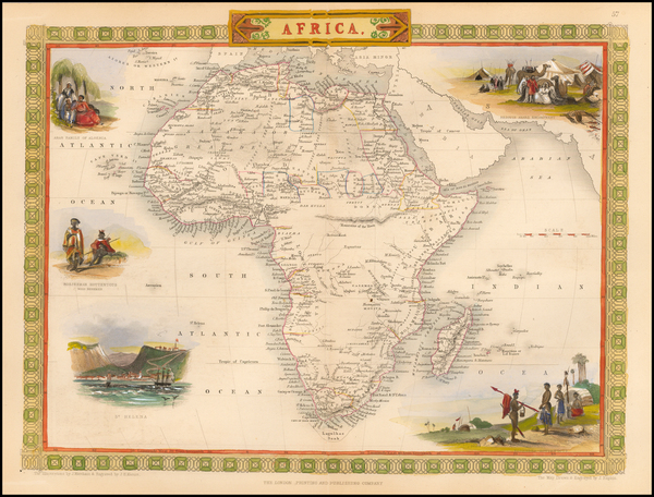 34-Africa and Africa Map By John Tallis