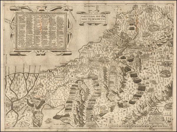 69-Holy Land Map By Ferrando Bertelli