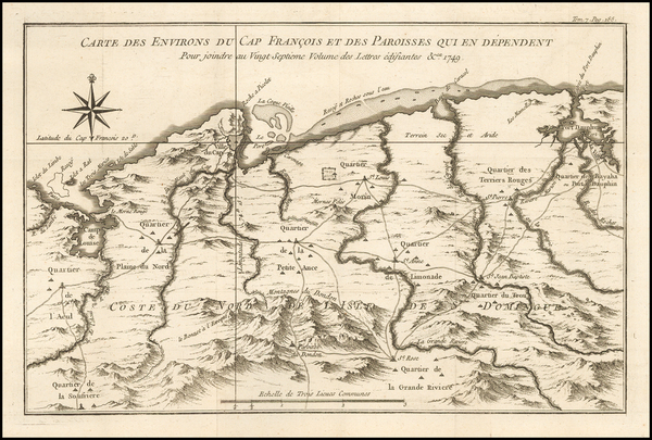 76-Caribbean Map By Jacques Nicolas Bellin