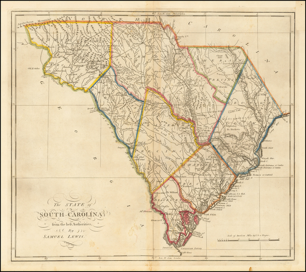 2-Southeast Map By Mathew Carey