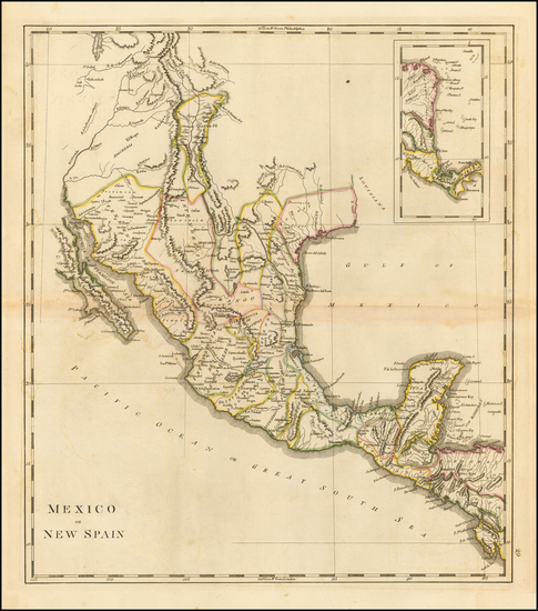 17-Texas, Southwest, Rocky Mountains and Mexico Map By Mathew Carey