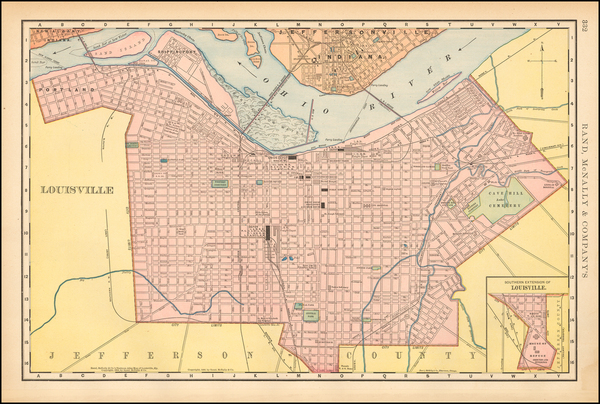 36-South and Kentucky Map By William Rand  &  Andrew McNally