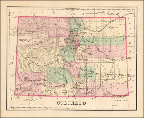 33-Southwest and Rocky Mountains Map By O.W. Gray