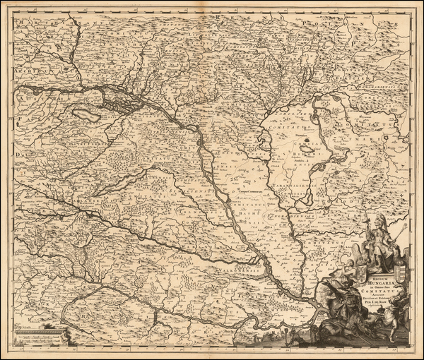 15-Austria and Hungary Map By Johannes De Ram