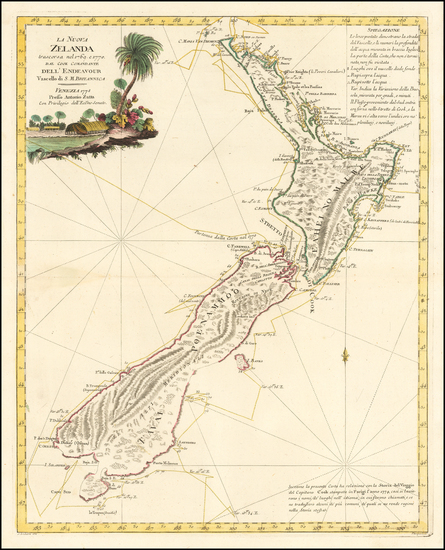 55-New Zealand Map By Antonio Zatta