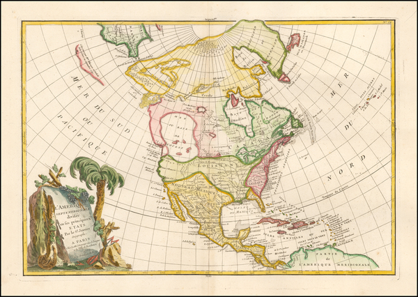 55-Alaska and North America Map By Jean Janvier