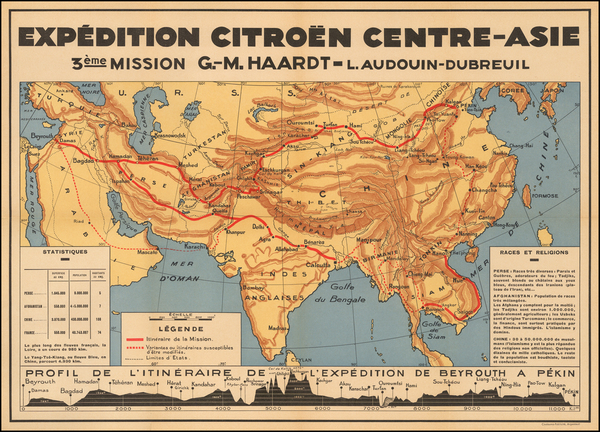 61-Asia, Asia, China, India and Central Asia & Caucasus Map By Coulouma-Publicite