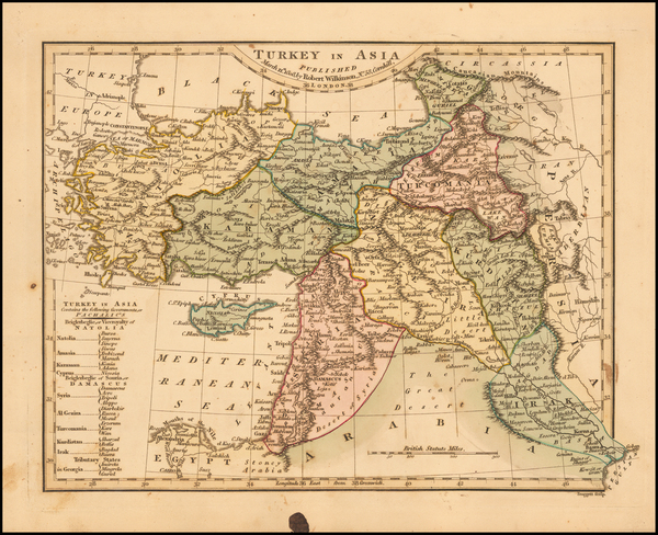 8-Middle East and Turkey & Asia Minor Map By Robert Wilkinson