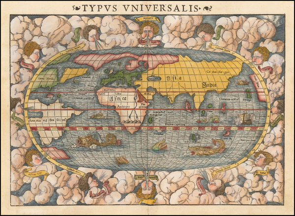 53-World and World Map By Sebastian Munster