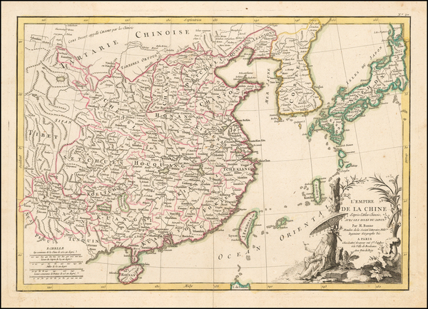 26-China, Japan and Korea Map By Jean Lattré