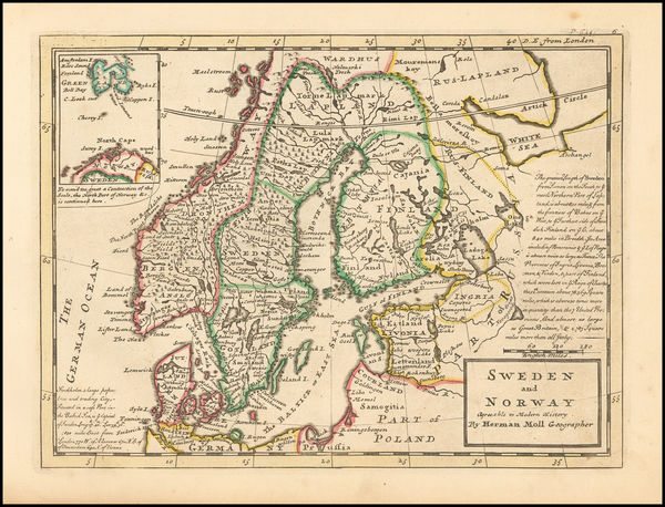 47-Scandinavia Map By Herman Moll