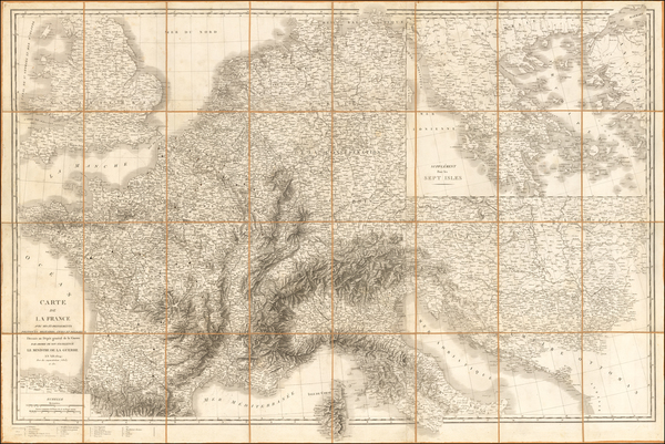 58-Europe, Europe, France, Balkans, Turkey and Greece Map By Depot de la Guerre