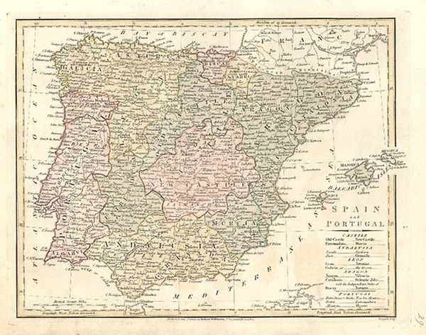 22-Europe, Spain and Portugal Map By Robert Wilkinson