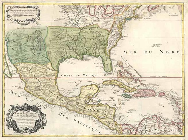 69-South, Texas, Midwest and Southwest Map By Guillaume De L'Isle