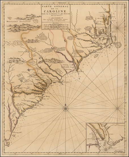 40-Southeast, North Carolina and South Carolina Map By Pierre Mortier