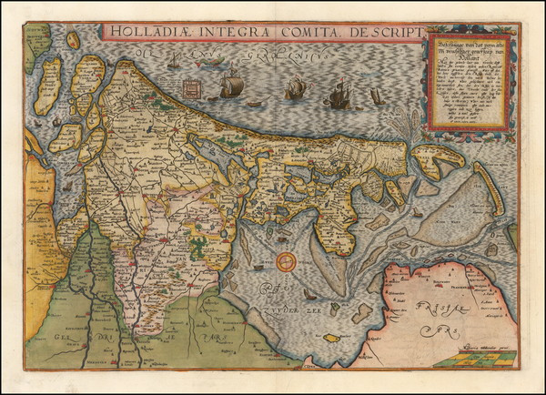 18-Netherlands Map By Cornelis de Jode