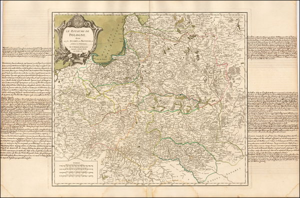 45-Poland Map By Gilles Robert de Vaugondy