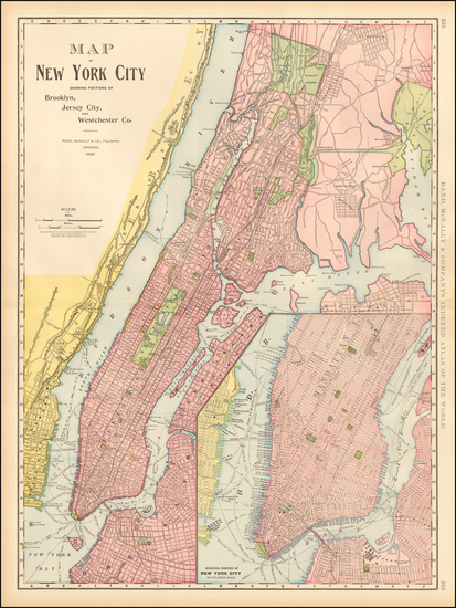 29-New York City and Mid-Atlantic Map By Rand McNally & Company