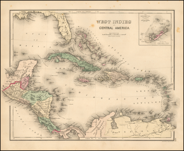 4-Caribbean and Central America Map By OW Gray