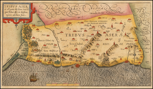 39-Holy Land Map By Christian van Adrichom