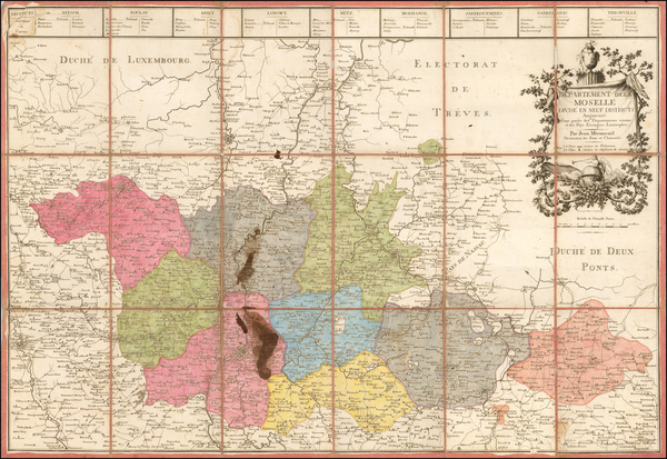 66-Luxembourg and France Map By Jean Miromenil