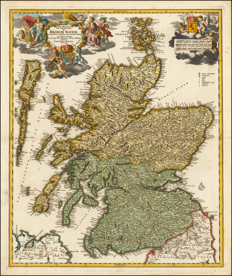 32-Scotland Map By Johann Baptist Homann