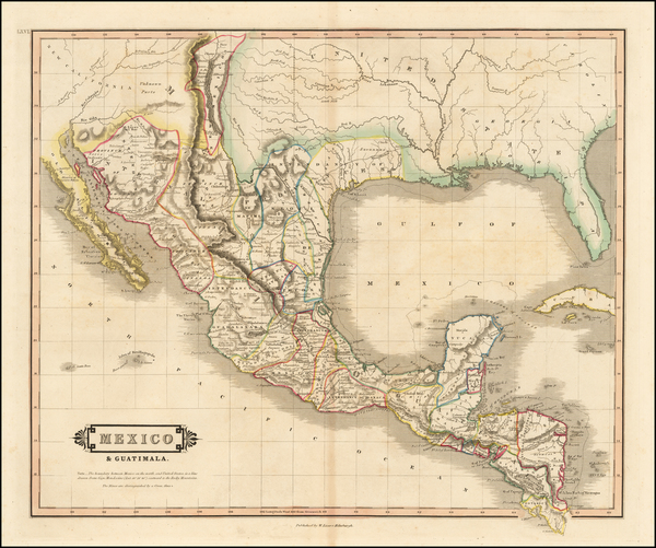 91-Texas, Plains, Southwest, Rocky Mountains and Mexico Map By William Home Lizars