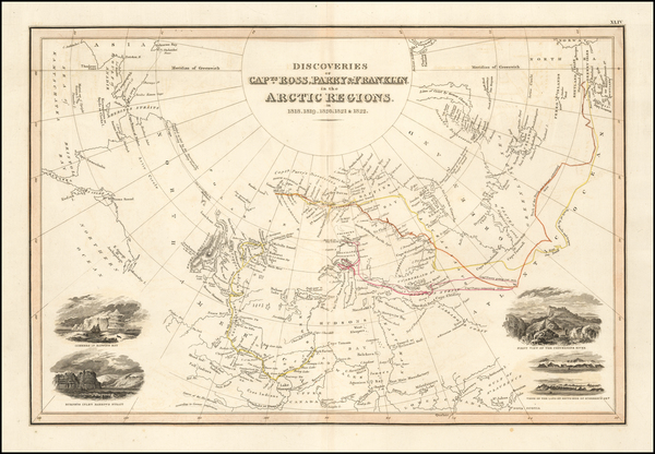 6-Polar Maps, Alaska and Canada Map By John Wyld