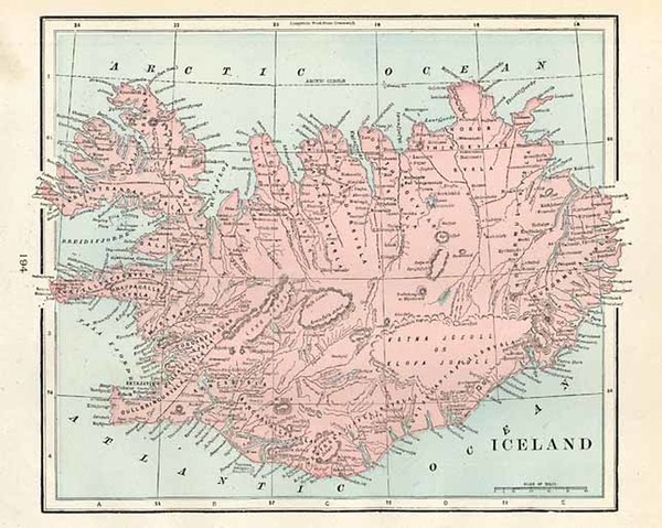 60-Europe and Iceland Map By George F. Cram