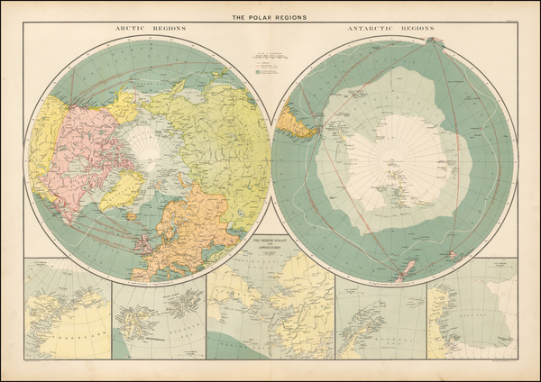 42-Polar Maps Map By George Philip & Son