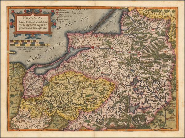 38-Poland and Baltic Countries Map By Cornelis de Jode