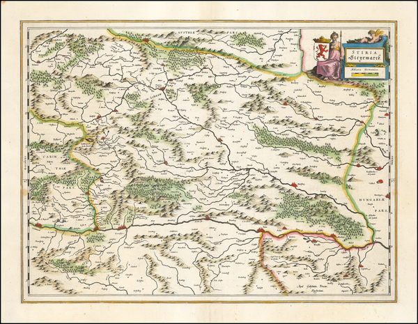 83-Austria Map By Willem Janszoon Blaeu