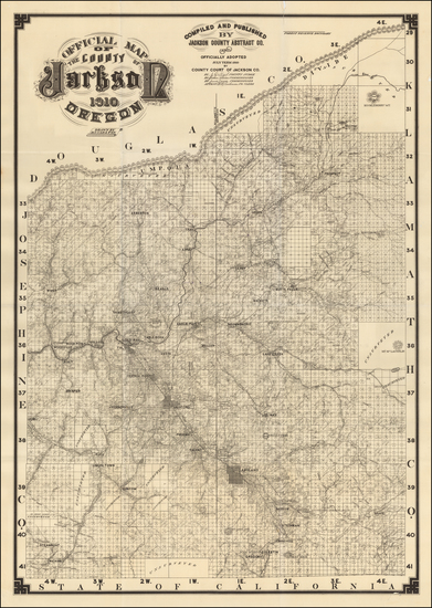 15-Oregon Map By Schmidt Label & Litho. Co.
