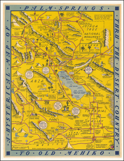 72-California Map By Lindgren Brothers