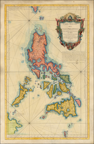 88-Philippines Map By Jacques Nicolas Bellin