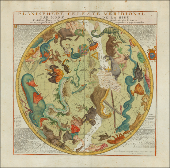 24-Celestial Maps Map By Nicolas de Fer / Louis Charles Desnos